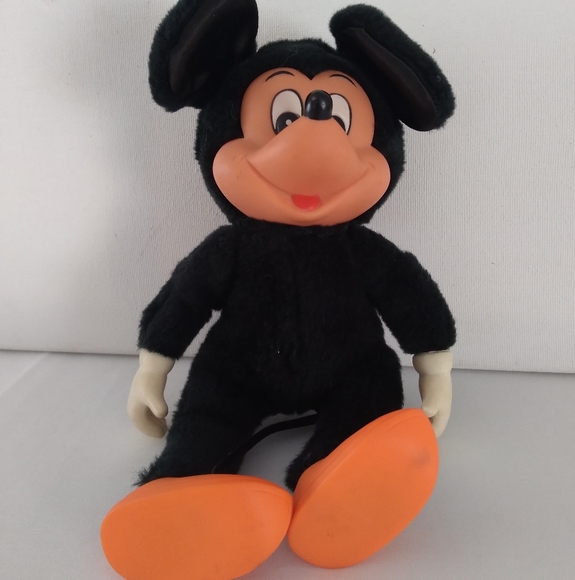 Disneyland Mickey Mouse Walt Disney World Black Plush 9" - Picture 1 of 9